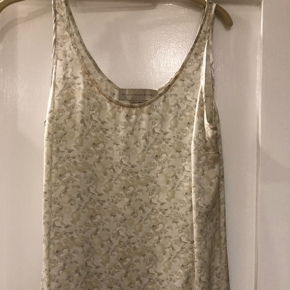 Stella McCartney sleeveless silk citrus top